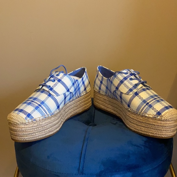 Florence 40MM Platform Platform Espadrilles-Textile Plaid - Picture 5 of 10